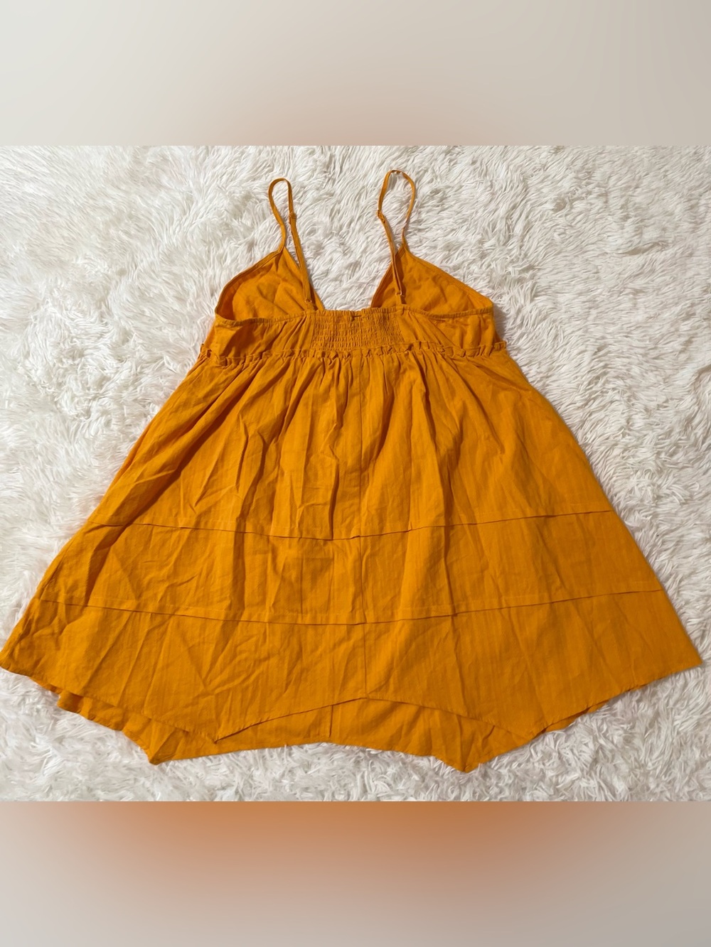 Wild Fable Babydoll Y2K Resort Beach Vacation 70s 90s Boho Dress Mango Orange L - Picture 10 of 12